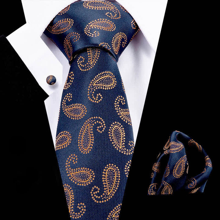 Set di 3 cravatte classiche Paisley da uomo