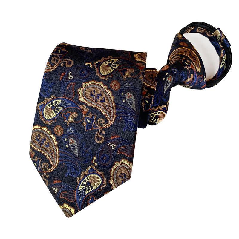 Cravatta floreale con cerniera Paisley retrò da uomo