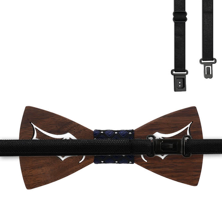 Set di 3 papillon in legno con ali di demone da uomo