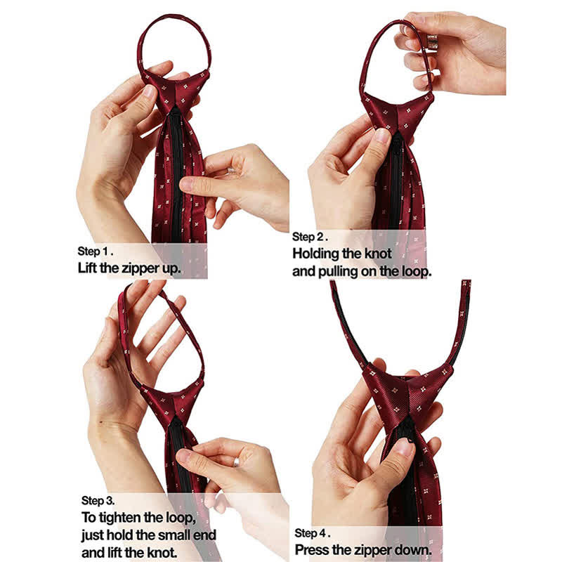 Cravatta da sposa con cerniera ufficiale da uomo - image 7