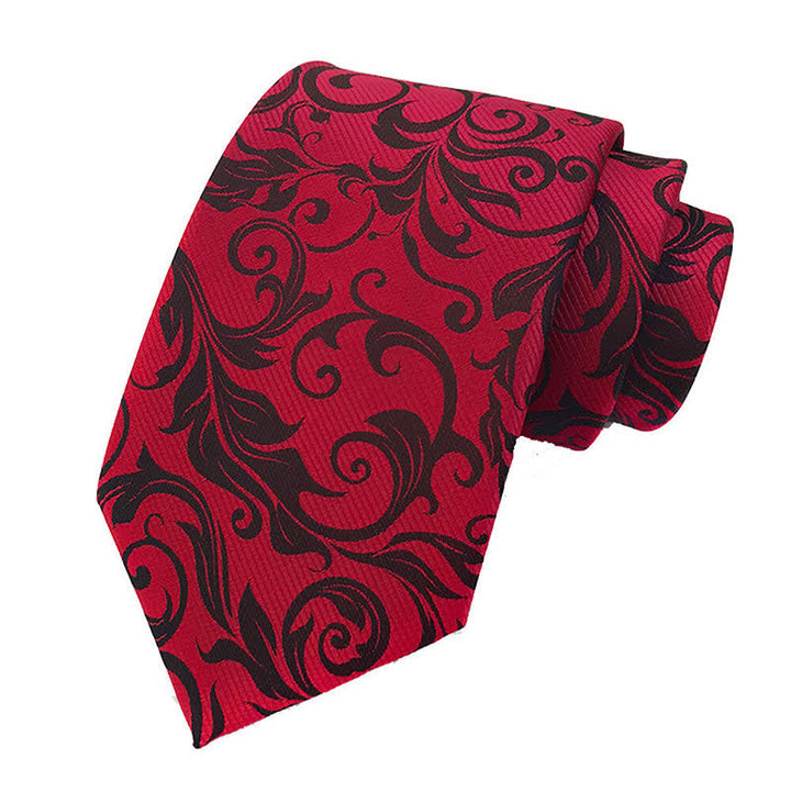 Set di 2 cravatte floreali con motivo a vortice vegetale da uomo - image 7