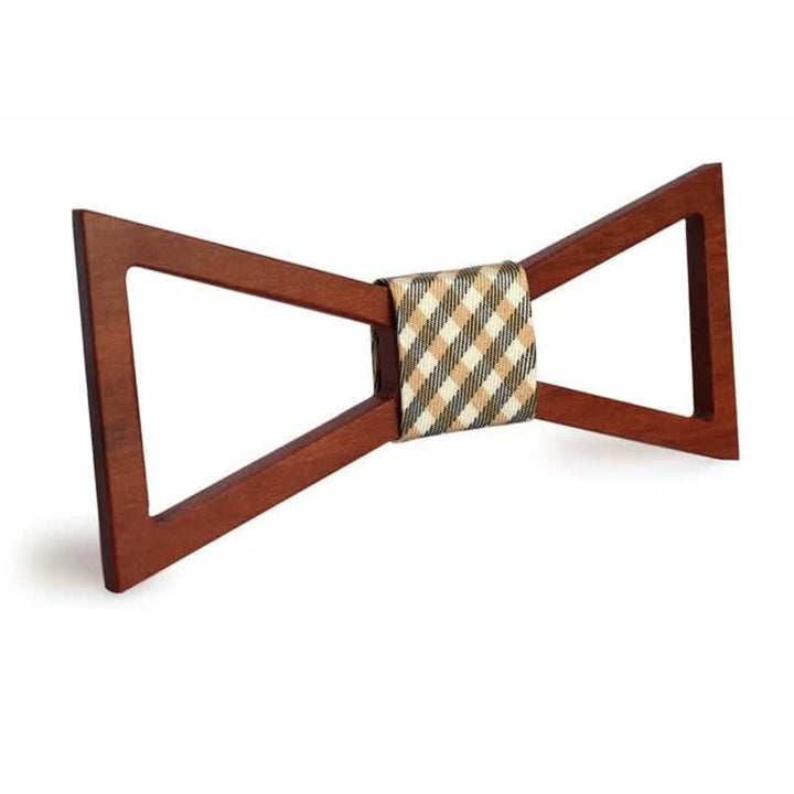 Papillon classico da uomo in legno con cornice
