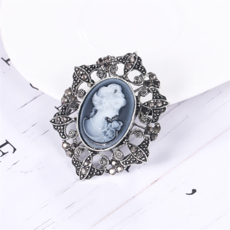 Spilla vittoriana con cammeo classico da donna