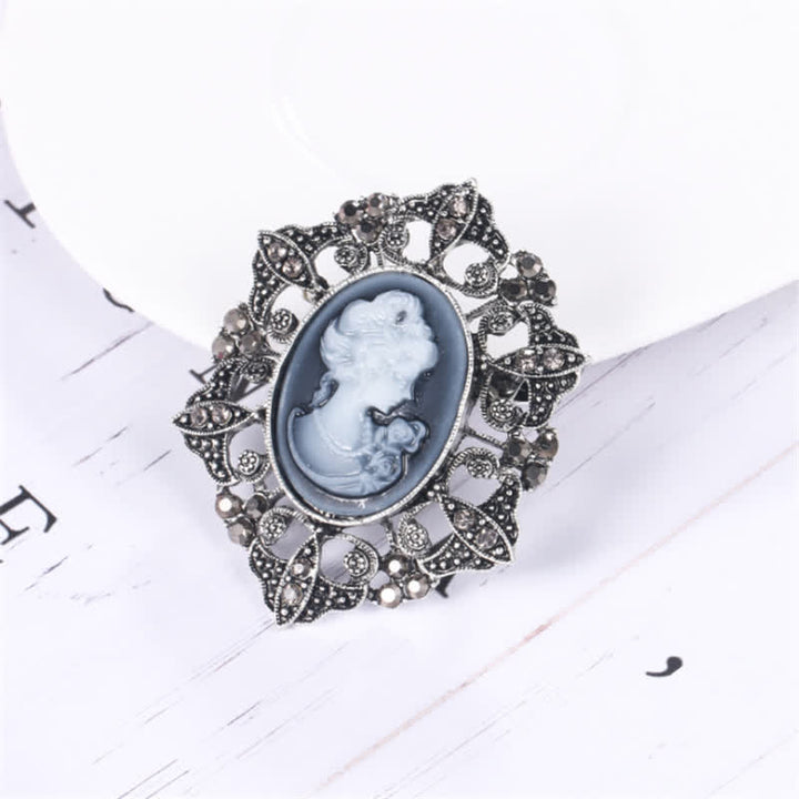 Spilla vittoriana con cammeo classico da donna