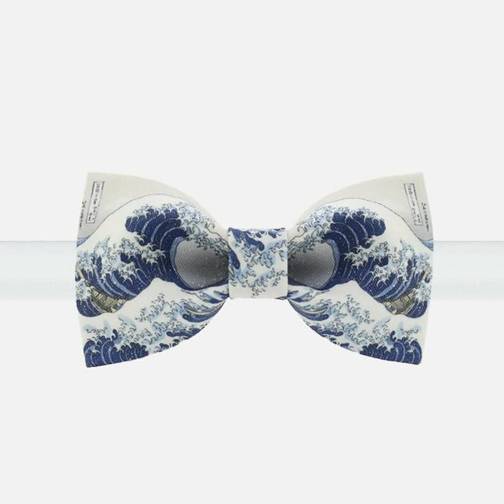 Papillon da uomo con onde blu oceano