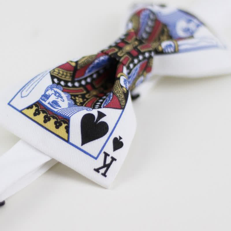 Papillon da uomo con motivo "Re di Picche"