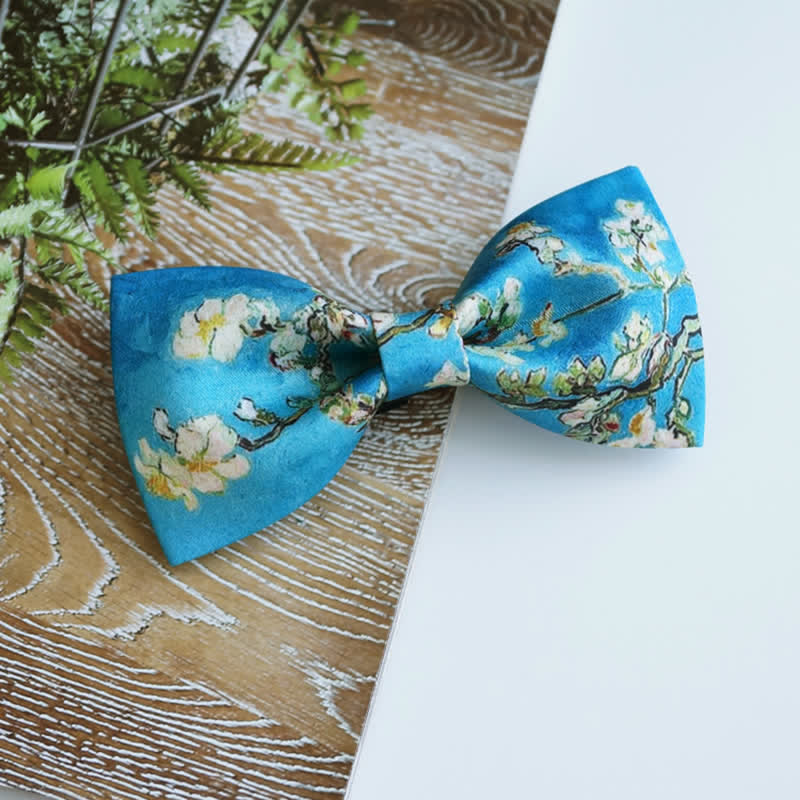Papillon da uomo con motivo albero di mandorlo in fiore
