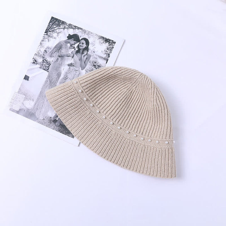 Cappello da pescatore con perle da vacanza per donna