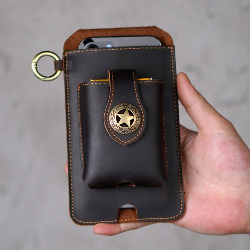 Borsa a tracolla in pelle con ventosa magnetica a forma di stella per telefono - image 10