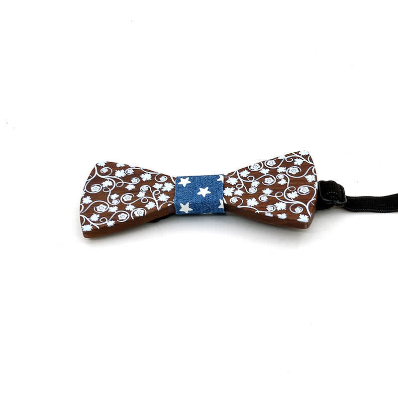 Papillon in legno con stampa floreale Kid Glorious - image 3