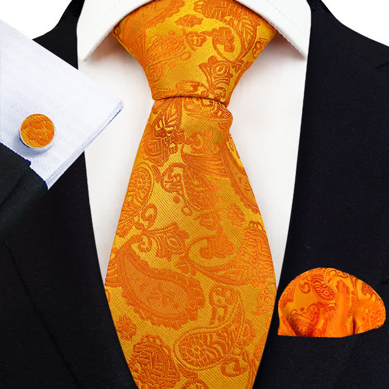 Set di 3 cravatte esotiche Paisley da uomo