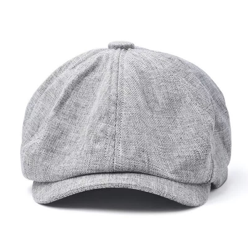 Berretto ottagonale in lino traspirante casual - image 3