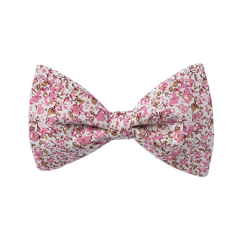 Papillon da uomo con motivo floreale grafico per matrimonio