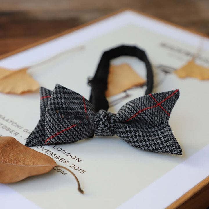 Papillon da uomo con personalità stile stretto - Plaid grigio scuro - image 9