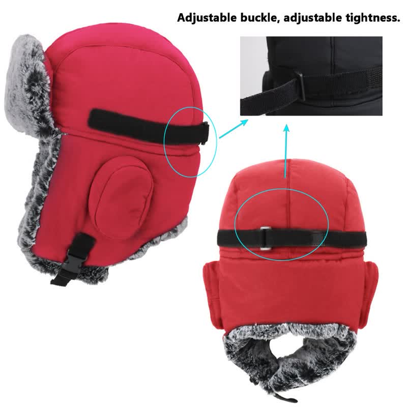 Cappello da aviatore unisex per esterni con pelliccia sintetica