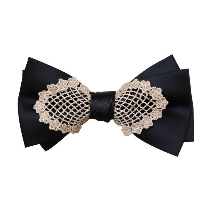 Papillon elegante in pizzo floreale da uomo
