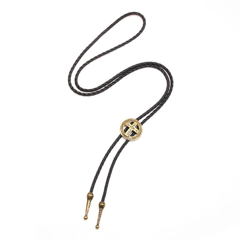 Accessori per magliette retrò Cerchio Croce Bolo Tie - image 3