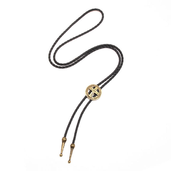 Accessori per magliette retrò Cerchio Croce Bolo Tie - image 3