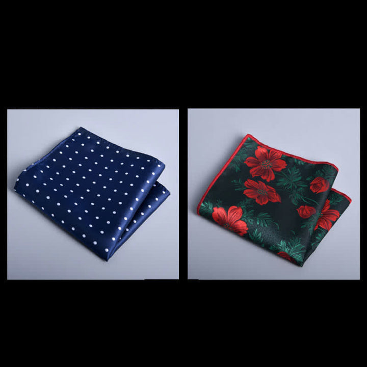 8 pezzi verde foresta e foglie rosse fiore cravatta papillon vogue scatola regalo