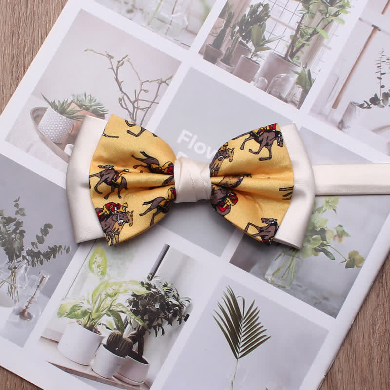 Papillon da uomo con squalo da corsa vintage - Giallo - image 0