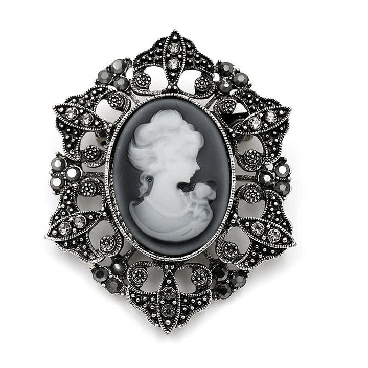 Spilla vittoriana con cammeo classico da donna