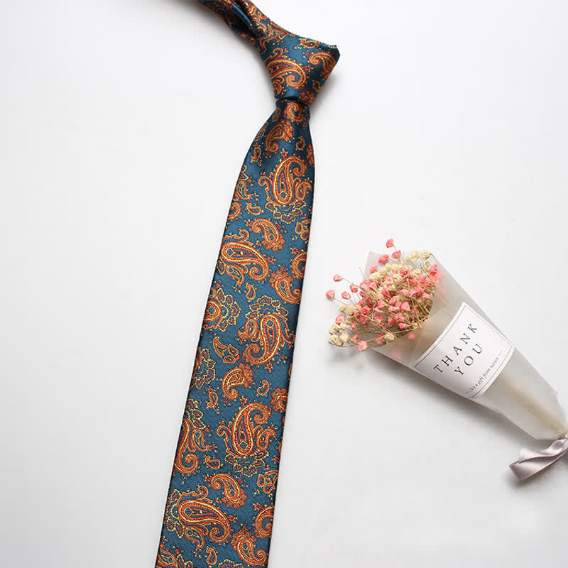 Cravatta casual di lusso da uomo con motivo Paisley audace