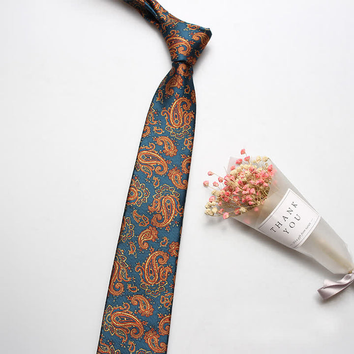 Cravatta casual di lusso da uomo con motivo Paisley audace