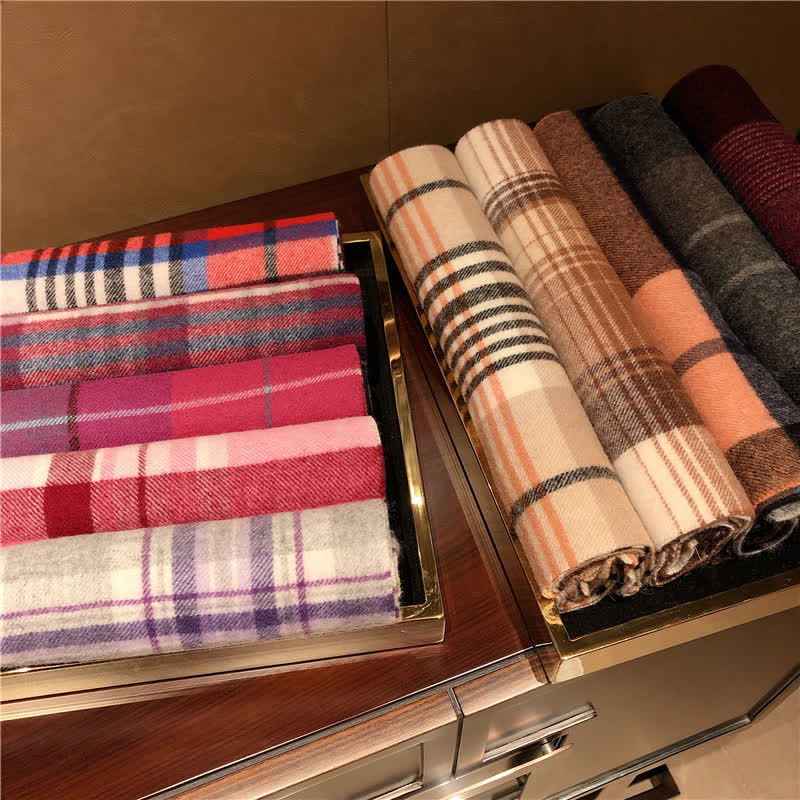 Sciarpa scozzese calda e grande in cashmere unisex di Edimburgo