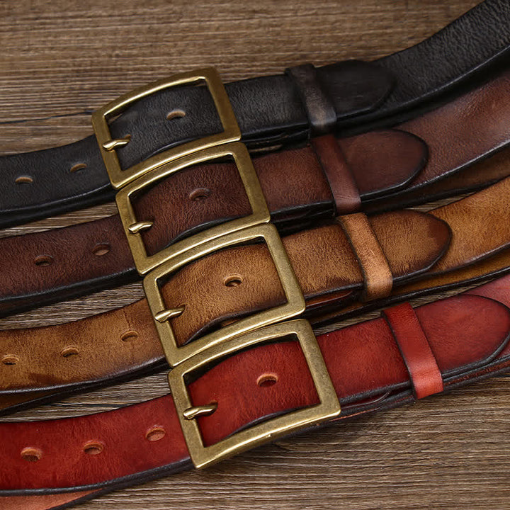 Cintura vintage da uomo con effetto invecchiato e rughe