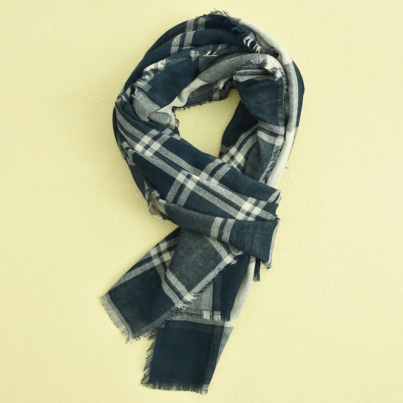 Sciarpa scozzese casual in stile britannico da uomo