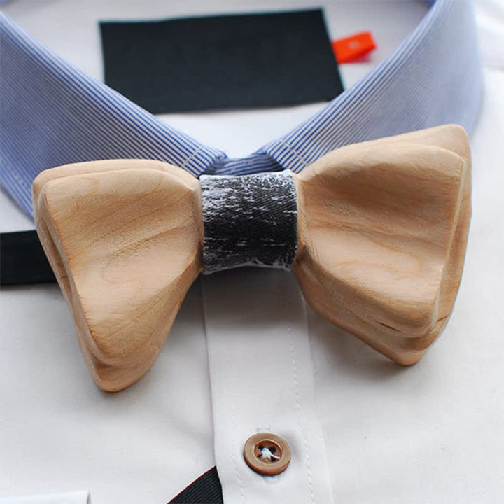 Papillon in legno a strati affilato come il ghiaccio da uomo