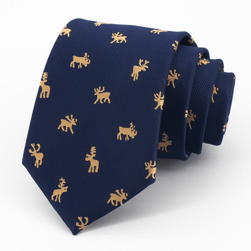 Cravatta da uomo blu notte vintage Elk - Blu notte - image 0