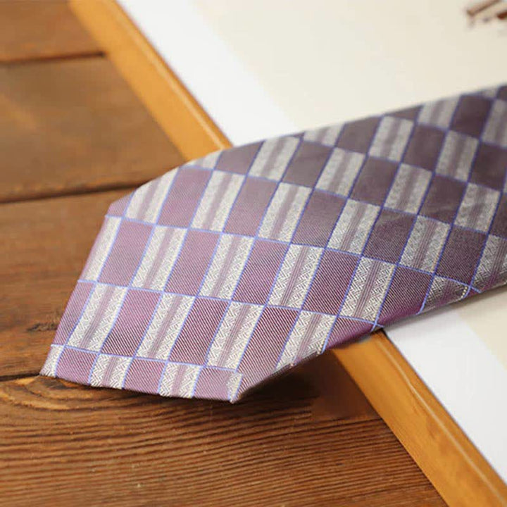 Cravatta geometrica stile retrò da uomo 