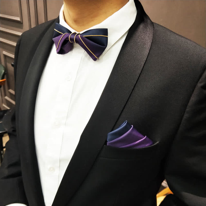 Papillon da uomo con motivo a quadri e motivo a quadri