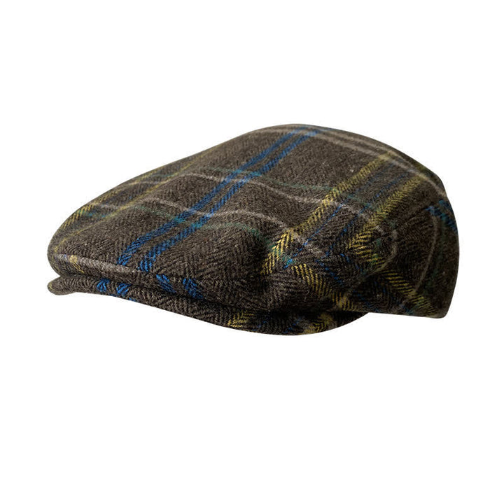 Berretto piatto a quadri a spina di pesce in tweed - Caffè scuro - L (23 1/4"-23 5/8") - image 8