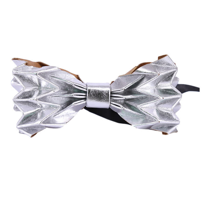 Papillon creativo da uomo in carta kraft ecologica - Argento - image 18