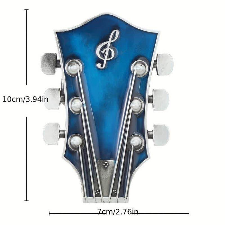 Cintura in pelle con fibbia per paletta di chitarra musicale fai da te da uomo