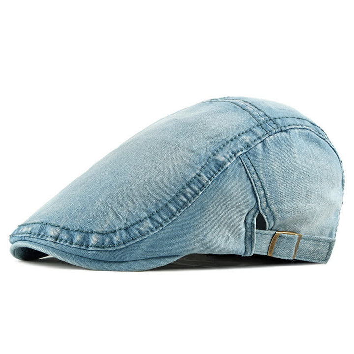 Berretto berretto semplice Jean Denim Casquette - Azzurro chiaro - Regolabile (circa 21 5/8"-23 5/8") - image 10