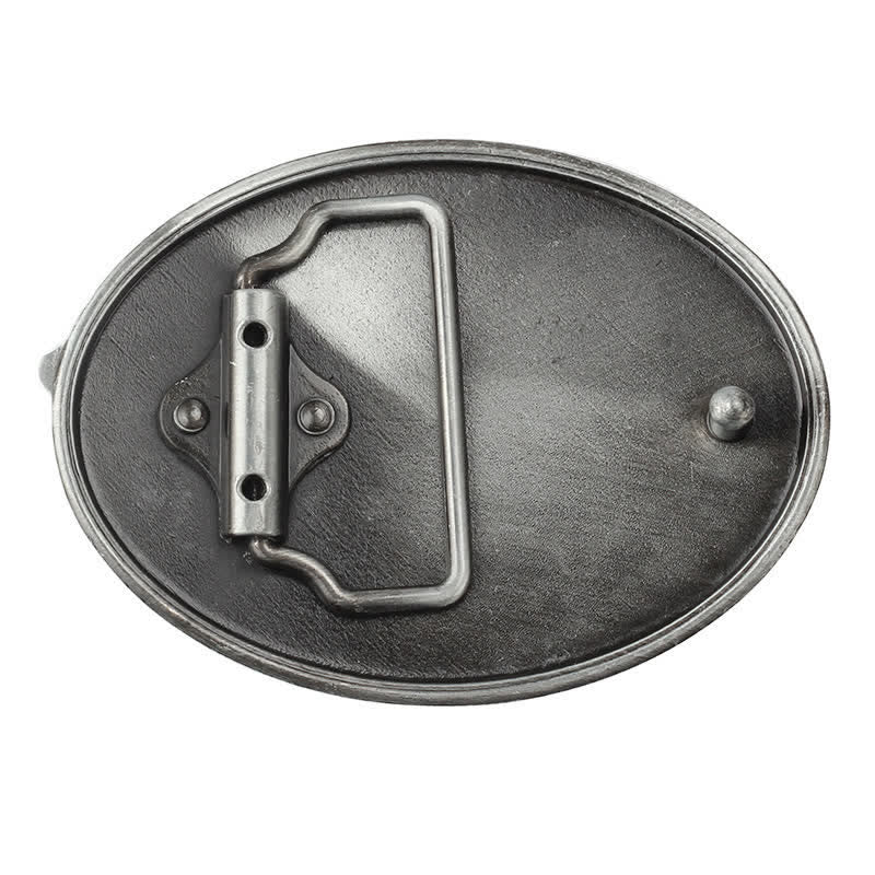 Cintura in pelle con fibbia goffrata Double Eagle fai da te da uomo