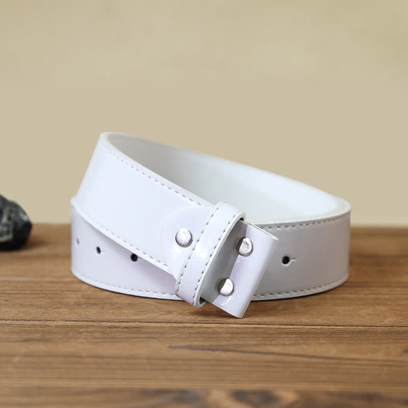 Cintura in pelle con fibbia a forma di ali indiane fai da te Larry Question Wings da uomo