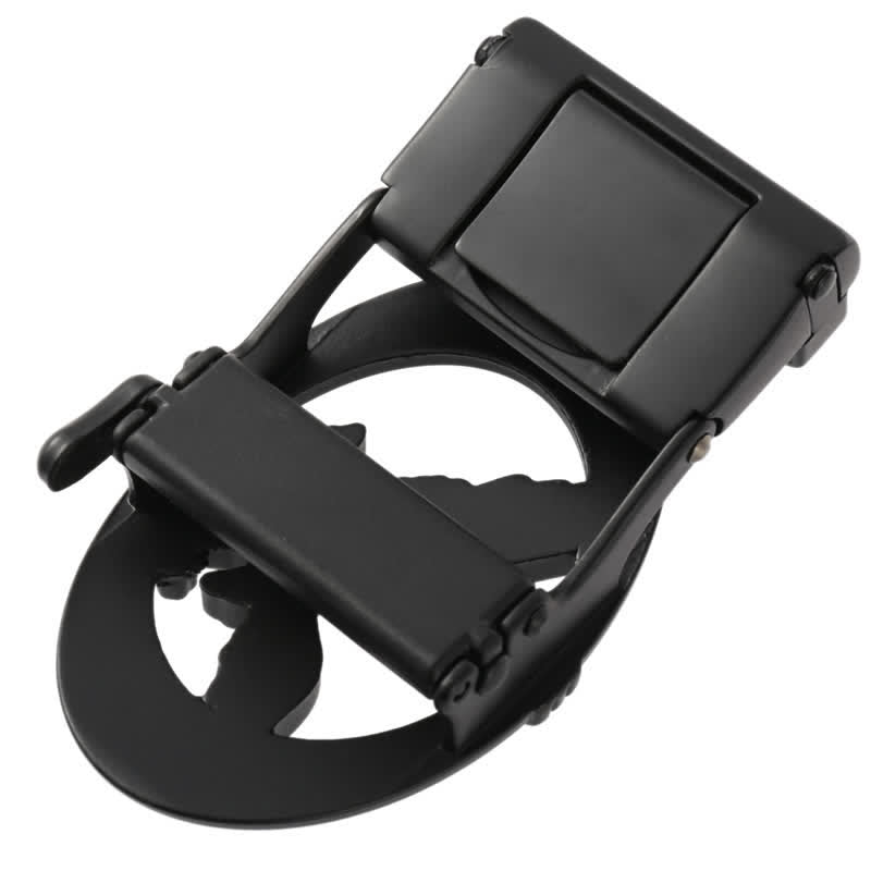 Cintura in pelle con fibbia automatica fai da te Eagle Black Hollow da uomo - image 3