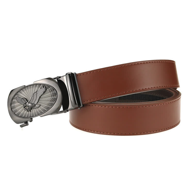 Cintura da uomo in pelle con fibbia automatica Soaring Eagle