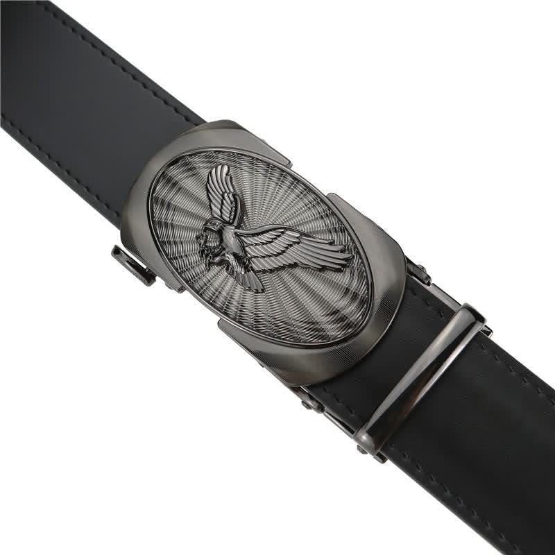 Cintura da uomo in pelle con fibbia automatica Soaring Eagle