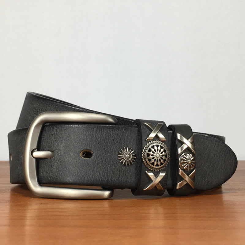 Cintura da uomo in pelle lavorata a mano con borchie uniche - image 11