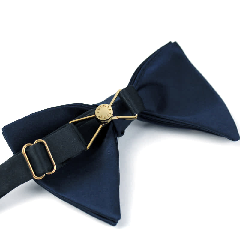 Papillon da uomo Serenity Blue Golden Leaf