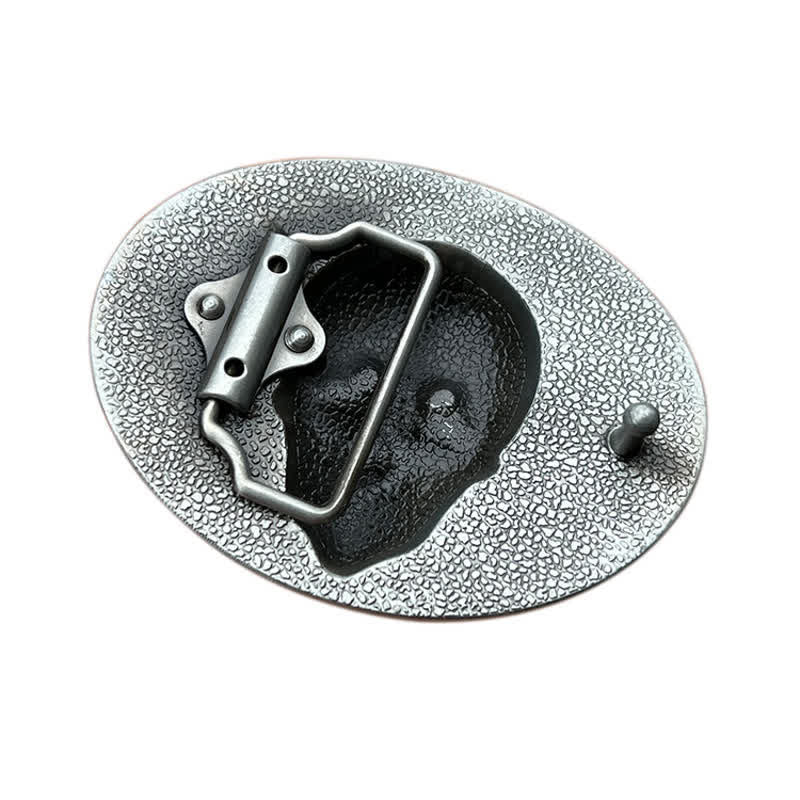 Cintura in pelle con fibbia a teschio Crazy Hunter fai da te da uomo