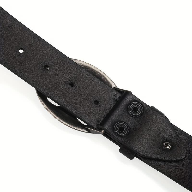 Cintura in pelle con rivetti stile bohémien vintage con scheletro