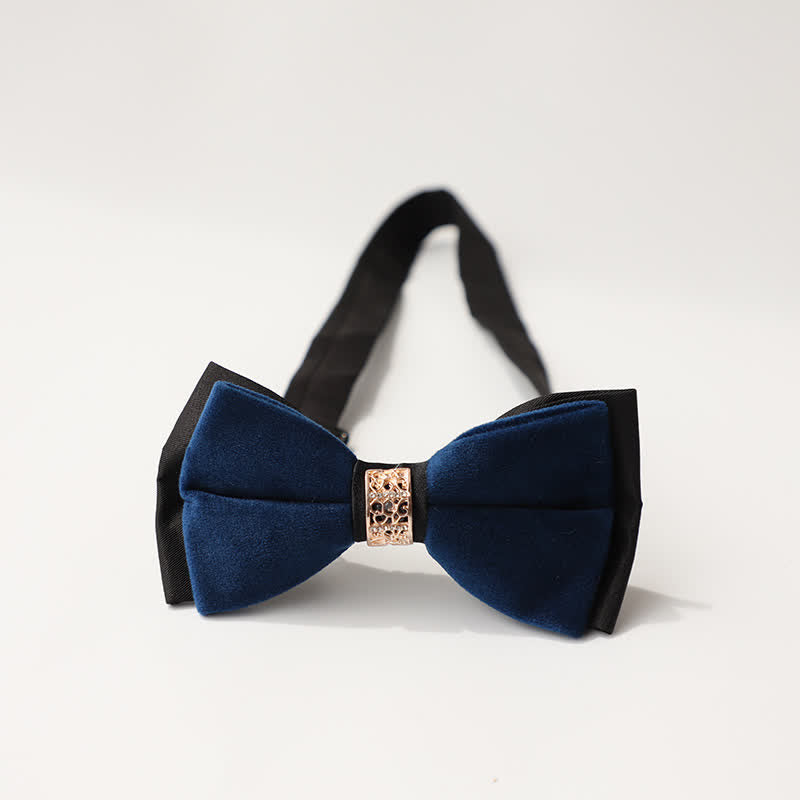 Papillon da sposa intarsiato con strass in velluto di lusso da uomo - Stile n. 3 - Marina Militare - image 16