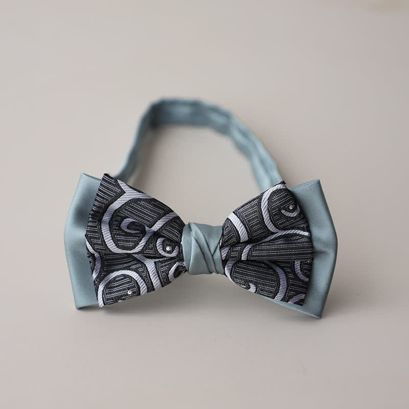 Papillon da uomo vintage Paisley a doppio strato