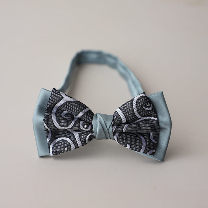 Papillon da uomo vintage Paisley a doppio strato